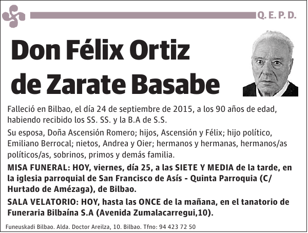 Félix Ortiz de Zarate Basabe