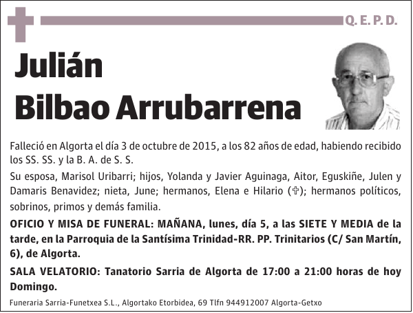 Julián Bilbao Arrubarrena