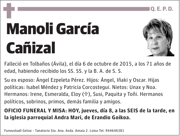 Manoli García Cañizal