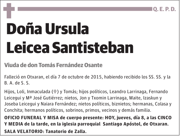 Ursula Leicea Santisteban