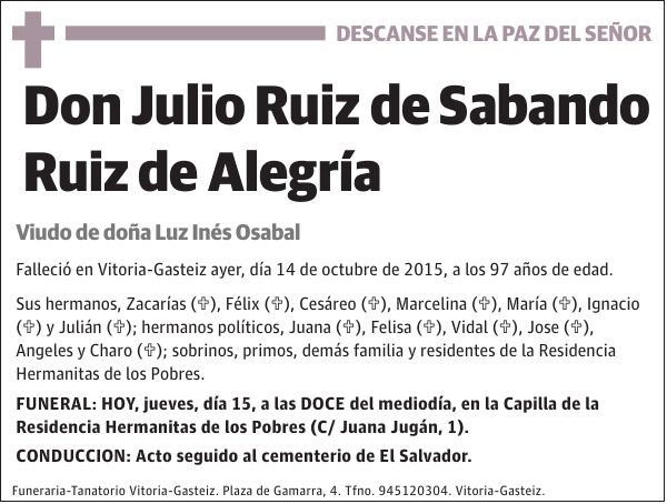 Julio Ruiz de Sabando Ruiz de Alegría