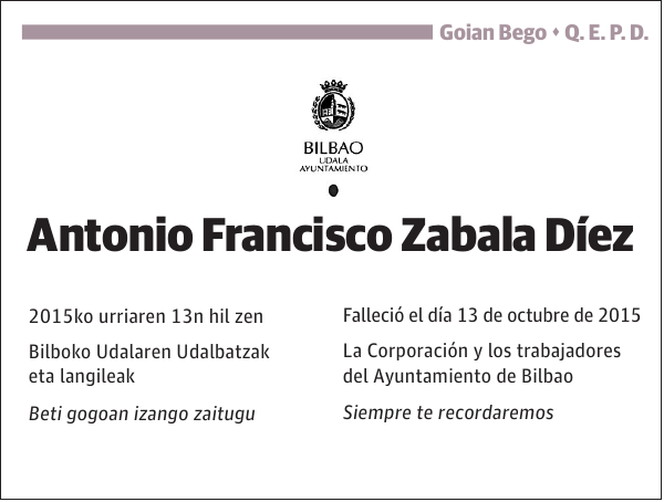Antonio Francisco Zabala Díez