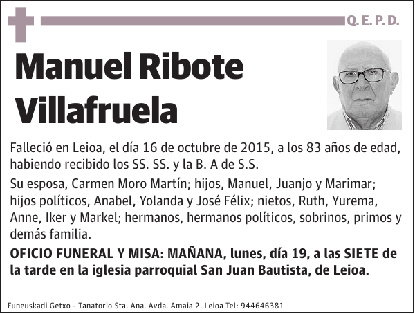 Manuel Ribote Villafruela