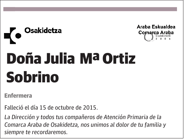 Julia Mª Ortiz Sobrino