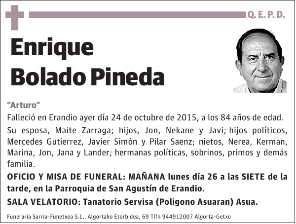 Enrique Bolado Pineda Arturo