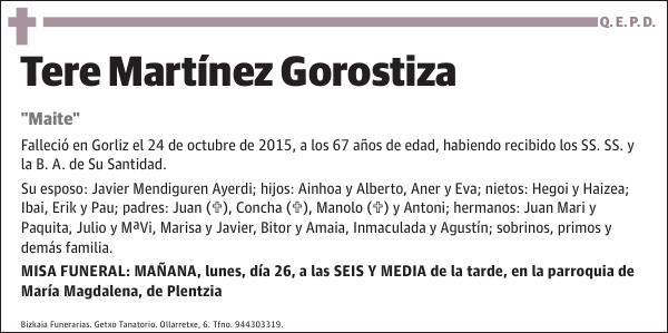 Tere Martínez Gorostiza 'Maite'