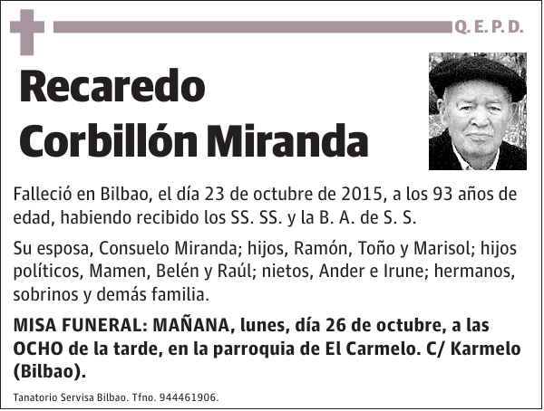 Recaredo Corbillón Miranda