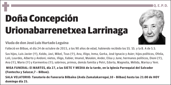 Concepción Urionabarrenetxea Larrinaga