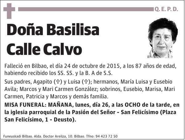 Basilisa Calle Calvo