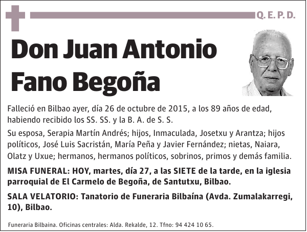 Juan Antonio Fano Begoña