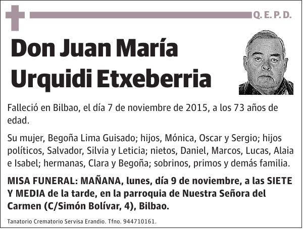 Juan María Urquidi Etxeberria