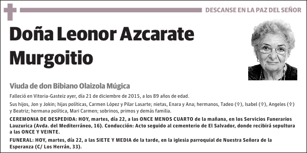 Leonor Azcarate Murgoitio
