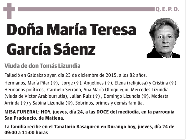 María Teresa García Sáenz