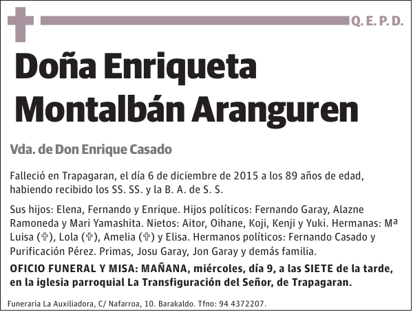 Enriqueta Montalbán Aranguren