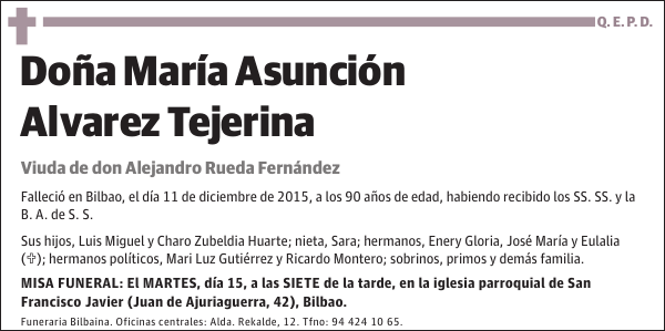 María Asunción Alvarez Tejerina