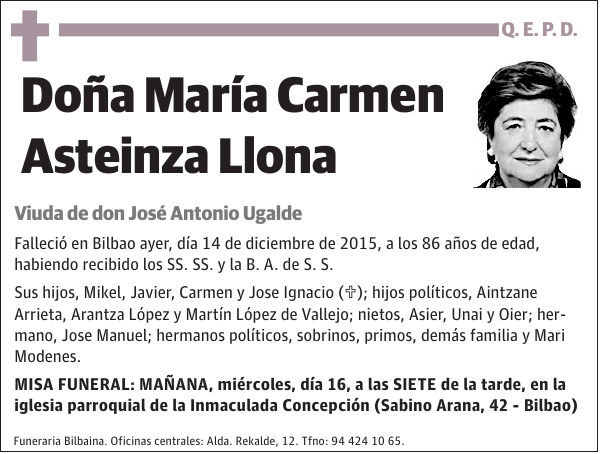 María Carmen Asteinza Llona