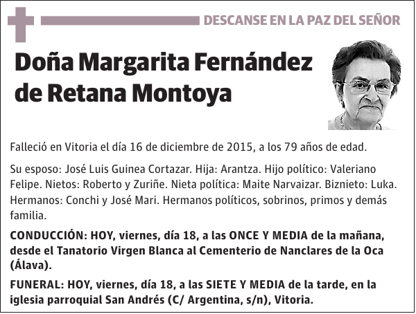 Margarita Fernández de Retana Montoya