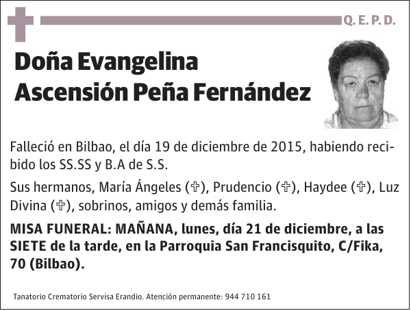 Evangelina AscensiÃ³n PeÃ±a FernÃ¡ndez