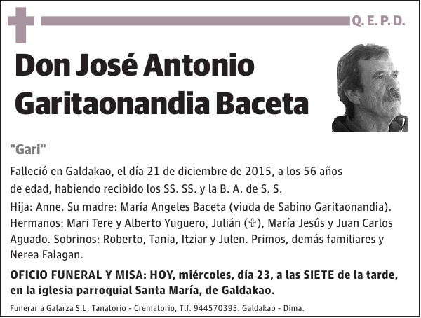 JosÃ© Antonio Garitaonandia Baceta