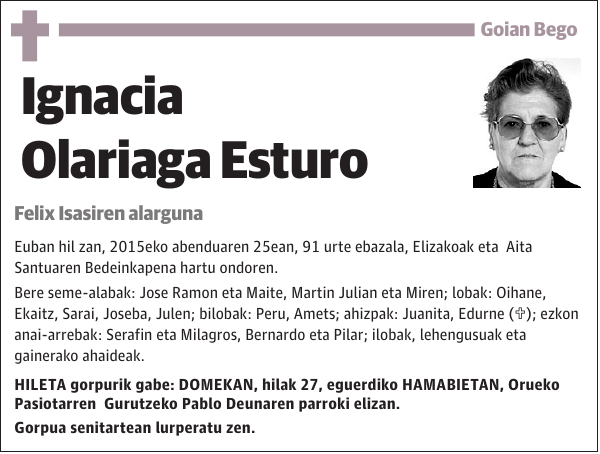 Ignacia Olariaga Esturo