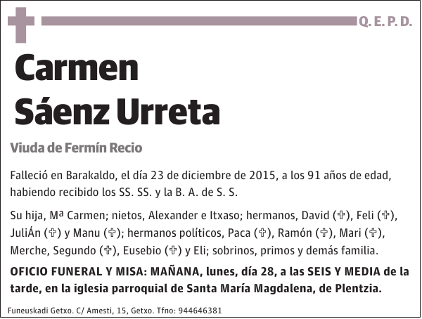 Carmen SÃ¡enz Urreta