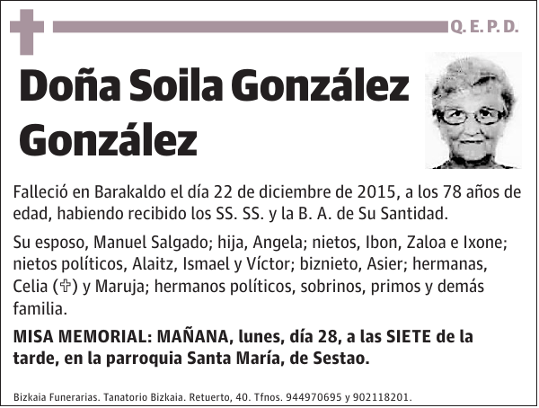 Soila GonzÃ¡lez GonzÃ¡lez