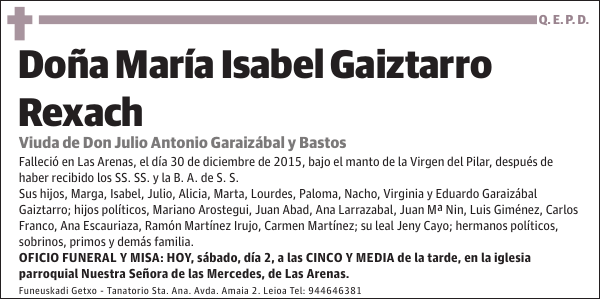 María Isabel Gaiztarro Rexach