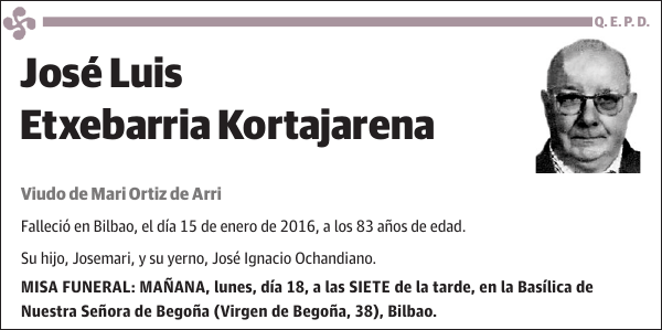 José Luis Etxebarria Kortajarena