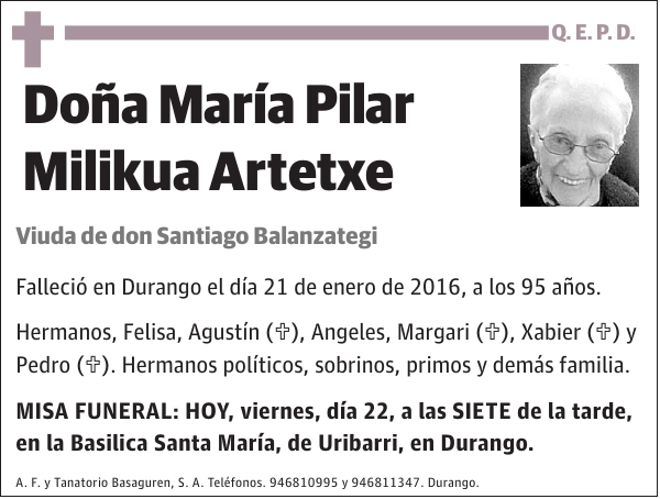 María Pilar Milikua Artetxe