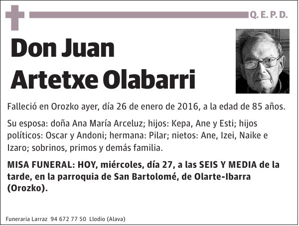 Juan Artetxe Olabarri