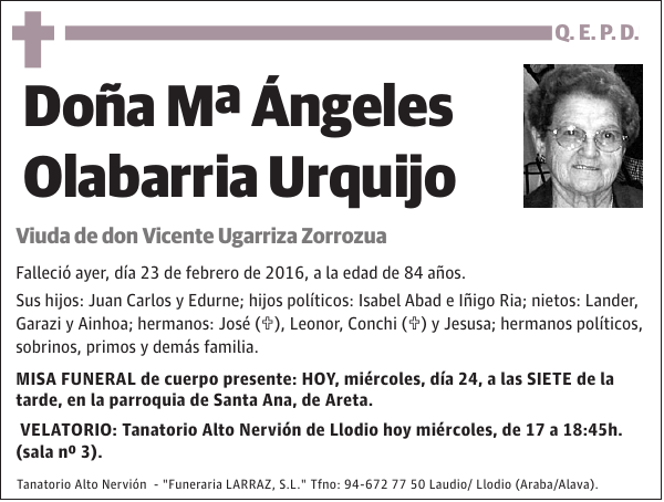 Mª Ángeles Olabarria Urquijo