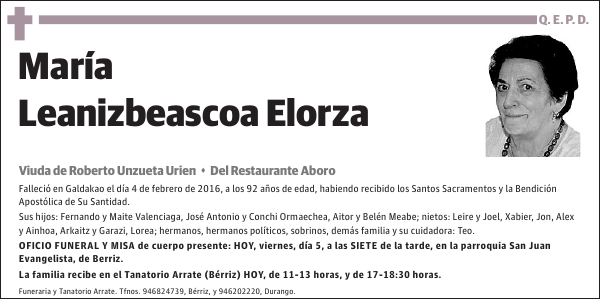 María Leanizbeascoa Elorza