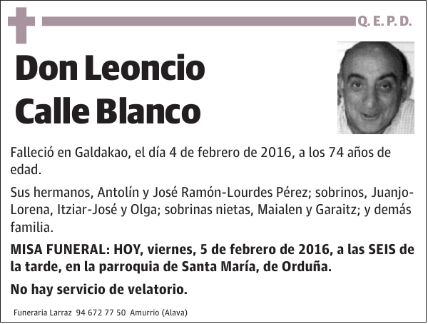 Leoncio Calle Blanco