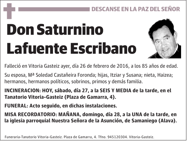 Saturnino Lafuente Escribano