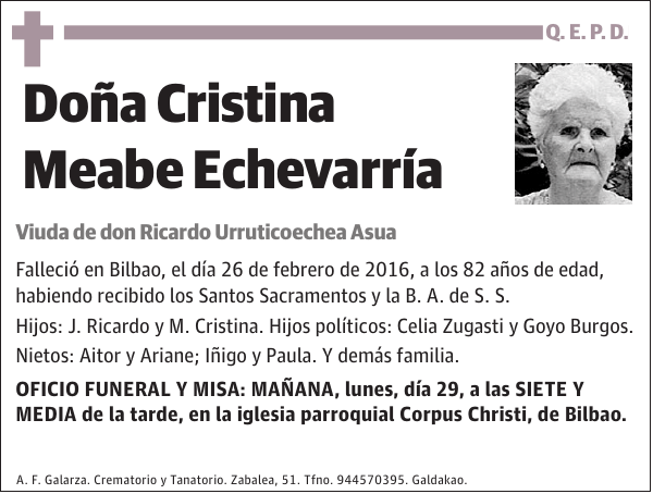 Cristina Meabe Echevarría