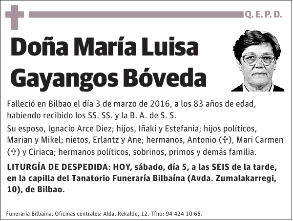 María Luisa Gayangos Bóveda
