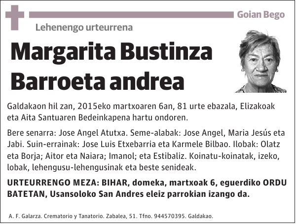 Margarita Bustinza Barroeta