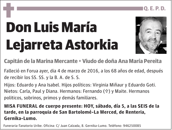 Luis María Lejarreta Astorkia