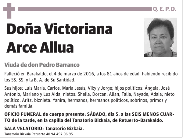 Victoriana Arce Allua
