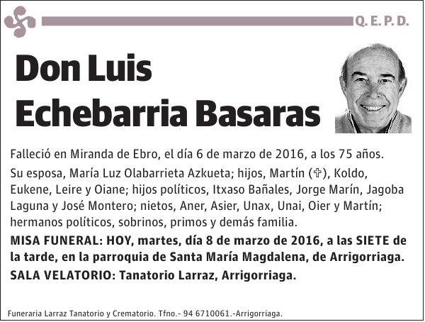 Luis Echebarria Basaras