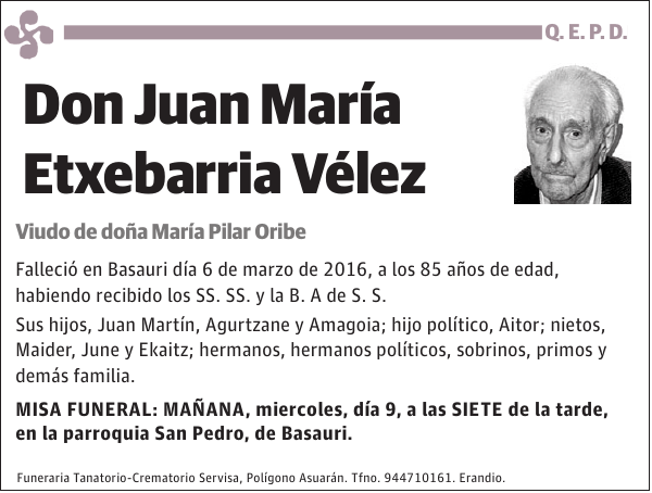 Juan María Etxebarria Vélez