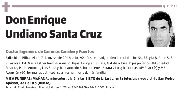 Enrique Undiano Santa Cruz