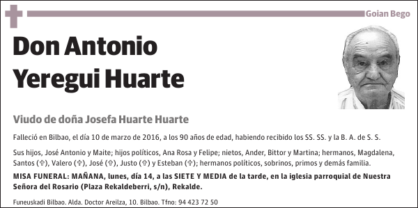 Antonio Yeregui Huarte