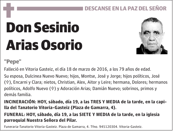 Sesinio Arias Osorio