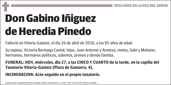 Gabino Iñiguez de Heredia Pinedo
