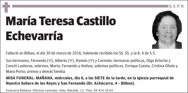 María Teresa Castillo Echevarría
