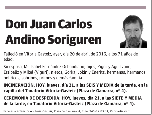 Juan Carlos Andino Soriguren