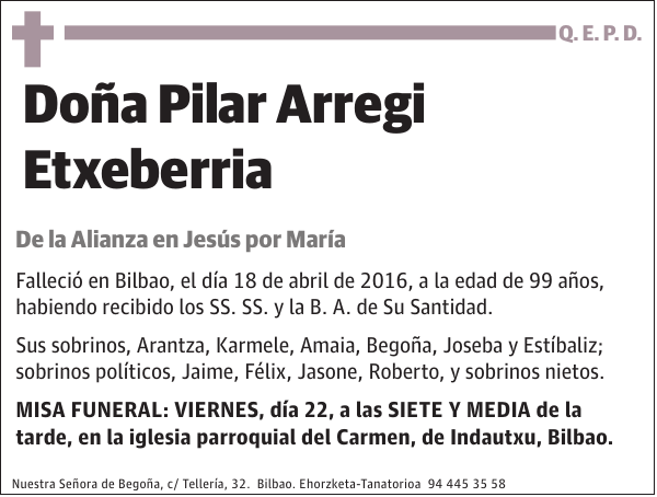 Pilar Arregi Etxeberria