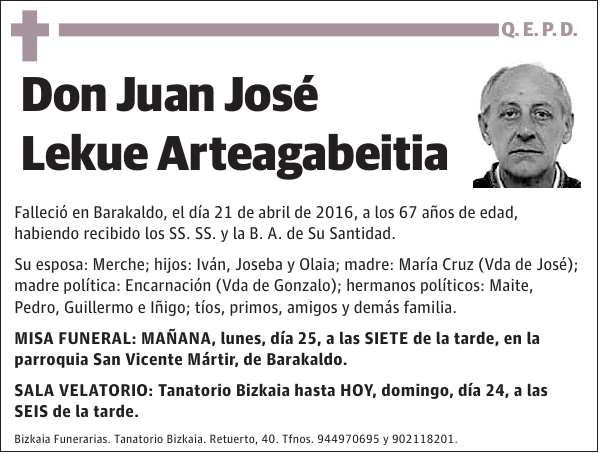 Juan José Lekue Arteagabeitia