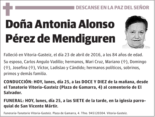 Antonia Alonso Pérez de Mendiguren